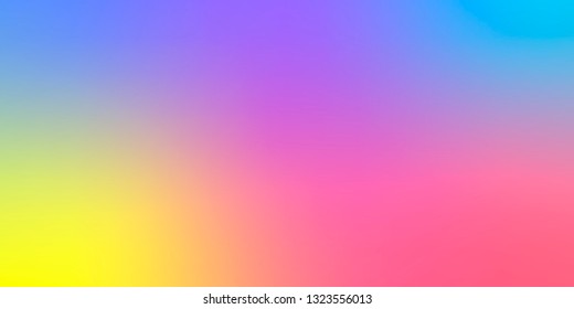 Smooth and blurry colorful gradient mesh background. Vector illustration with bright colors. Easy editable soft colored vector banner template. Premium quality
