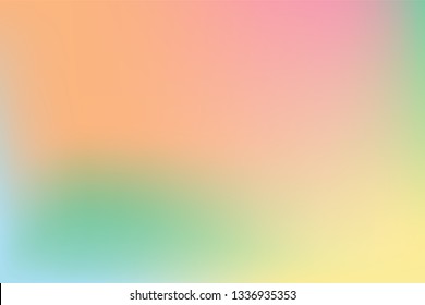 Smooth and blurry colorful gradient mesh background. Easy editable soft colored vector banner template. Premium quality