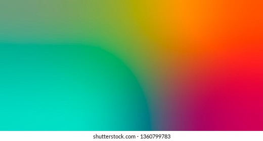 Smooth and blurry colorful gradient mesh background. Vector illustration with bright colors. Easy editable soft colored vector banner template. Premium quality