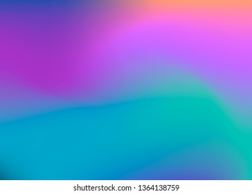 Smooth and blurry colorful gradient mesh background. Vector illustration with bright rainbow colors. Easy editable soft colored vector banner template. Mesh gradient.