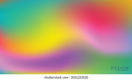 Smooth and blurry colorful gradient mesh background. Vector illustration. Easy editable soft colored vector banner template.