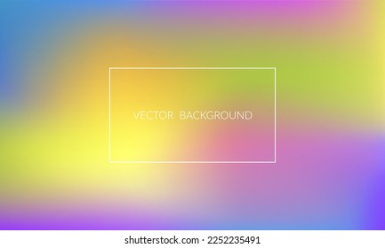Smooth and blurry colorful gradient mesh background. Modern bright rainbow colors. Blurred Background vector illustration. eps10