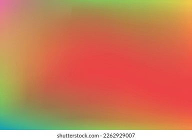 Smooth and blurry colorful gradient mesh background. Modern bright rainbow colors. Easy editable soft colored vector banner template.