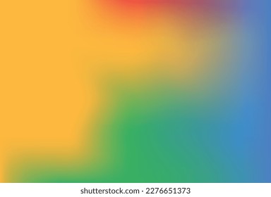 Smooth and blurry colorful gradient mesh background. Modern bright rainbow colors. Easy editable soft colored vector banner template.