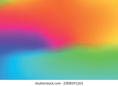Fondo de malla gradiente de color liso y borroso. Modernos colores arcoiris brillantes. Fácil edición de la plantilla de banner vectorial de color suave.