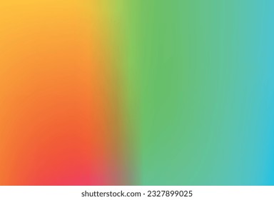 Smooth and blurry colorful gradient mesh background. Modern bright rainbow colors. Easy editable soft colored vector banner template.
