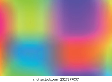 Smooth and blurry colorful gradient mesh background. Modern bright rainbow colors. Easy editable soft colored vector banner template.