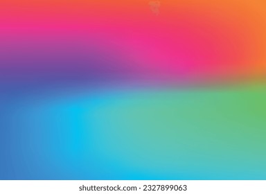 Smooth and blurry colorful gradient mesh background. Modern bright rainbow colors. Easy editable soft colored vector banner template.