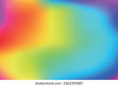 Fondo de malla gradiente de color liso y borroso. Modernos colores arcoiris brillantes. Fácil edición de la plantilla de banner vectorial de color suave.