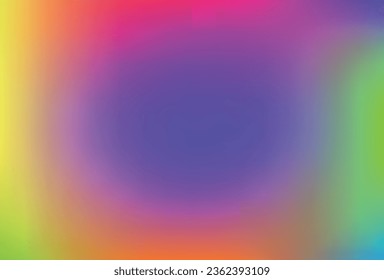 Smooth and blurry colorful gradient mesh background. Modern bright rainbow colors. Easy editable soft colored vector banner template.