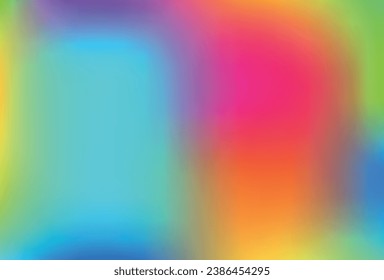 Smooth and blurry colorful gradient mesh background. Modern bright rainbow colors. Easy editable soft colored vector banner template.