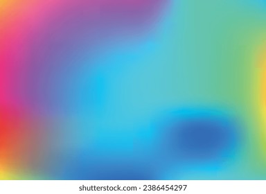 Fondo de malla gradiente de color liso y borroso. Modernos colores arcoiris brillantes. Fácil edición de la plantilla de banner vectorial de color suave.
