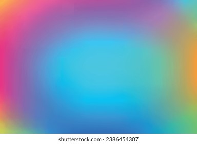 Smooth and blurry colorful gradient mesh background. Modern bright rainbow colors. Easy editable soft colored vector banner template.