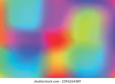 Smooth and blurry colorful gradient mesh background. Modern bright rainbow colors. Easy editable soft colored vector banner template.