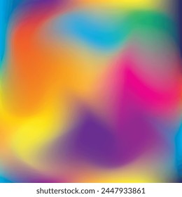 Smooth and blurry colorful gradient mesh background. Modern bright rainbow colors. Eps 10