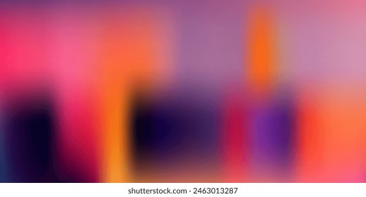 Smooth and blurry colorful gradient mesh background. Modern bright rainbow colors. Easy editable soft colored vector banner template. Premium quality.