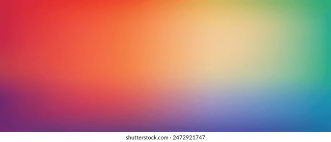 Smooth and blurry colorful gradient mesh background. Modern bright rainbow colors. Easy editable soft colored vector banner template. 