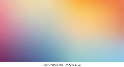 Smooth and blurry colorful gradient mesh background. Modern bright rainbow colors. Easy editable soft colored vector banner template. 
