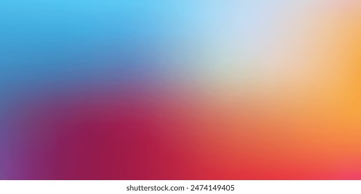 Smooth and blurry colorful gradient mesh background. Modern bright rainbow colors. Easy editable soft colored vector banner template. Premium quality