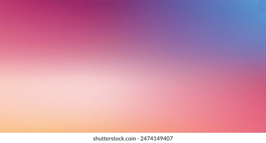 Smooth and blurry colorful gradient mesh background. Modern bright rainbow colors. Easy editable soft colored vector banner template. Premium quality