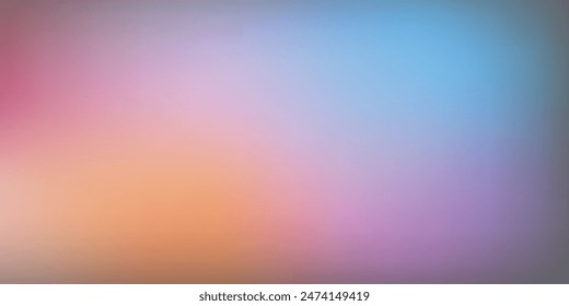 Smooth and blurry colorful gradient mesh background. Modern bright rainbow colors. Easy editable soft colored vector banner template. Premium quality