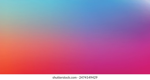 Smooth and blurry colorful gradient mesh background. Modern bright rainbow colors. Easy editable soft colored vector banner template. Premium quality