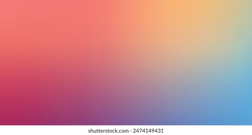 Smooth and blurry colorful gradient mesh background. Modern bright rainbow colors. Easy editable soft colored vector banner template. Premium quality