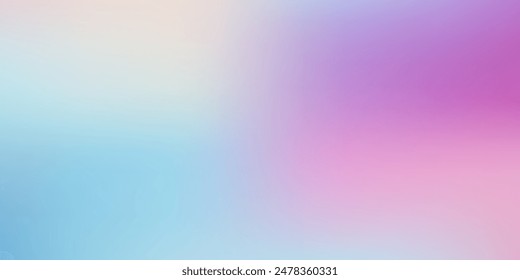 Smooth and blurry colorful gradient mesh background. Modern bright rainbow colors. Easy editable soft colored vector banner template. Premium quality.