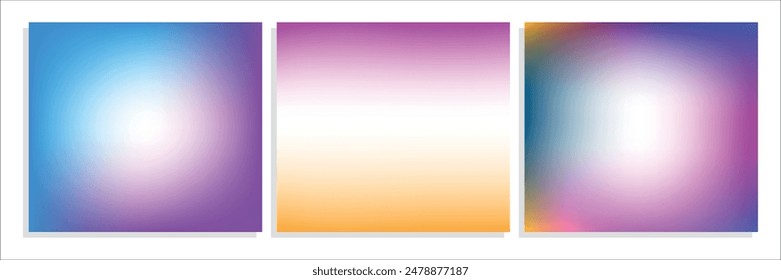 Glatter und verschwommener farbiger Farbverlauf Mesh Hintergrund. Moderne helle Regenbogenfarben. Einfach editierbare weiche Vektorgrafik, eps10.