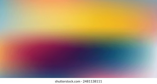 Smooth and blurry colorful gradient mesh background. Modern bright rainbow colors. Easy editable soft colored vector banner template. Premium quality