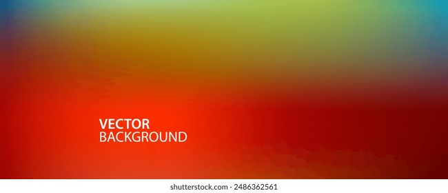 Smooth and blurry colorful gradient mesh background. Modern bright rainbow colors. Easy editable soft colored vector banner template. Premium quality