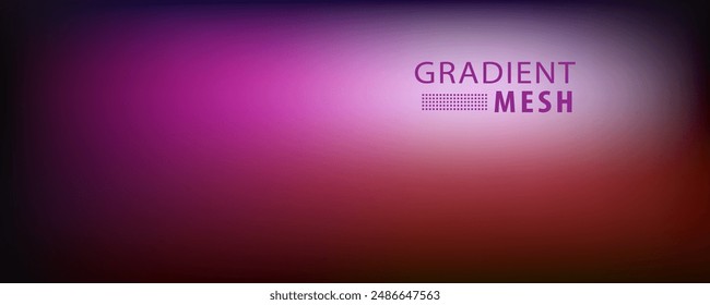 Smooth and blurry colorful gradient mesh background. Modern bright rainbow colors. Easy editable soft colored vector banner template. Premium quality