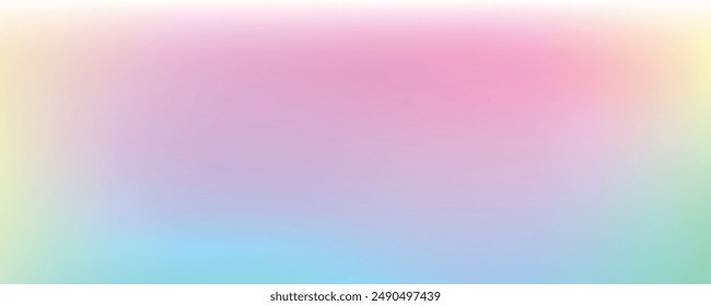 Smooth and blurry colorful gradient mesh background. Modern bright rainbow colors. Easy editable soft colored vector banner template. Premium quality