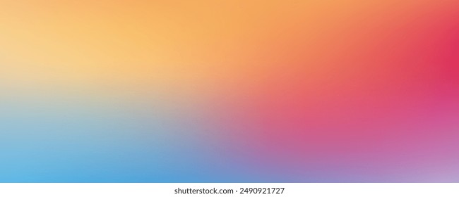 Smooth and blurry colorful gradient mesh background. Modern bright rainbow colors. Easy editable soft colored vector banner template. Premium quality