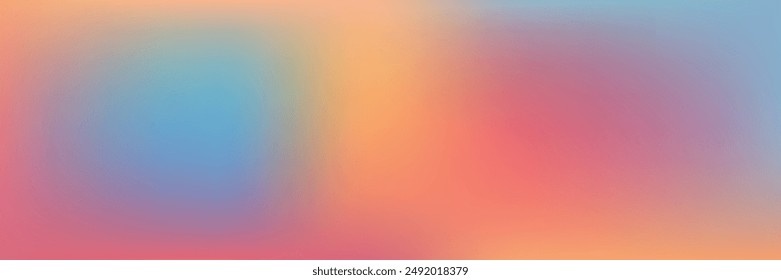 Smooth and blurry colorful gradient mesh background. Modern bright rainbow colors. Easy to edit soft colored vector banner template. eps10.