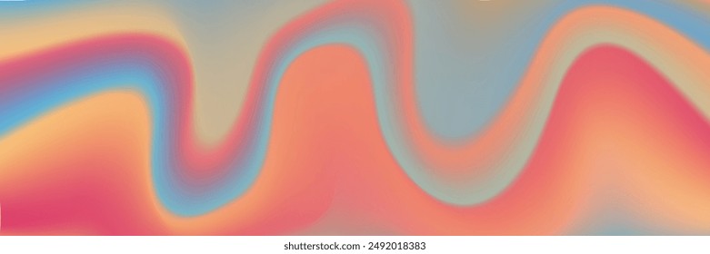 Smooth and blurry colorful gradient mesh background. Modern bright rainbow colors. Easy to edit soft colored vector banner template. eps10.