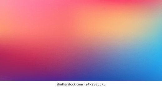 Smooth and blurry colorful gradient mesh background. Modern bright rainbow colors. Easy editable soft colored vector banner template. Premium quality