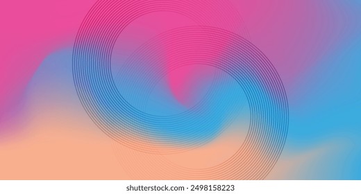 Fondo de malla de degradado colorido liso y borroso. Colores brillantes modernos del arco iris. Plantilla de Anuncio de Vector de color suave fácil de editar.