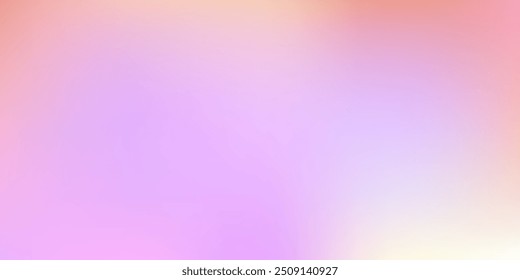 Smooth and blurry colorful gradient mesh background. Modern bright rainbow colors. Easy editable soft colored vector banner template.