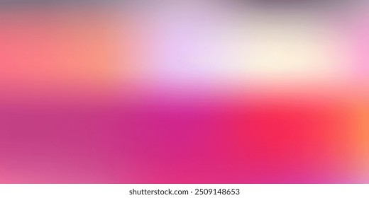 Smooth and blurry colorful gradient mesh background. Modern bright rainbow colors. Easy editable soft colored vector banner template.