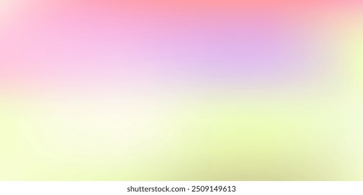 Smooth and blurry colorful gradient mesh background. Modern bright rainbow colors. Easy editable soft colored vector banner template.