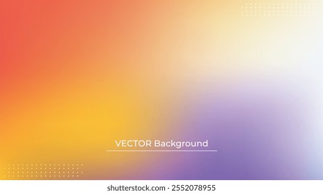 Fundo de malha de gradiente colorido suave e borrado. Modernas cores brilhantes do arco-íris. Modelo de banner de vetor de cor suave fácil de editar. Qualidade superior