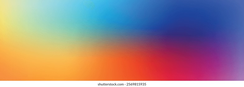 Smooth and blurry colorful gradient mesh background. Modern bright rainbow colors. Easy editable soft colored vector banner template. Premium quality