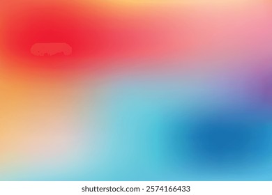 Smooth and blurry colorful gradient mesh background. Modern bright rainbow colors. Easy editable soft colored vector banner template. Premium quality