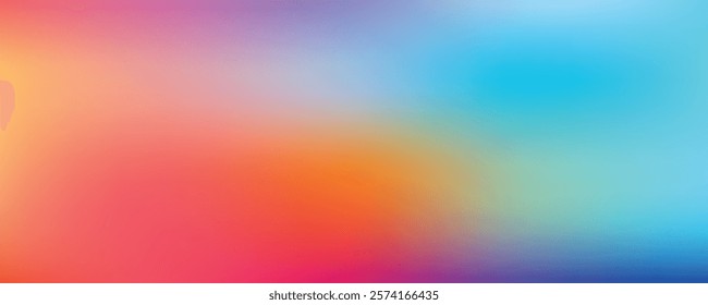 Smooth and blurry colorful gradient mesh background. Modern bright rainbow colors. Easy editable soft colored vector banner template. Premium quality