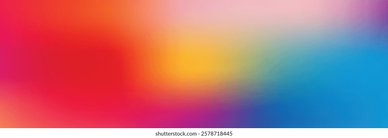 Smooth Blurry Colorful Gradient Mesh Background – Modern Bright Rainbow Colors, Easy Editable Soft Vector Banner Template, Premium Quality Design