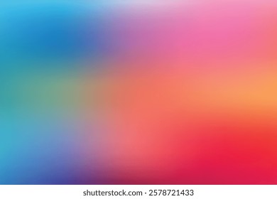 Smooth Blurry Colorful Gradient Mesh Background – Modern Bright Rainbow Colors, Easy Editable Soft Vector Banner Template, Premium Quality Design