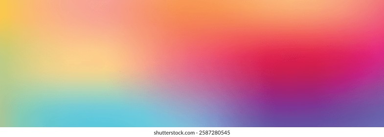 Smooth and blurry colorful gradient mesh background. Modern bright rainbow colors. Easy editable soft colored vector banner template. Premium quality