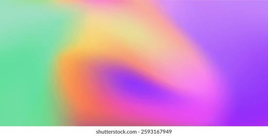 Smooth and blurry colorful gradient mesh background. Modern bright rainbow colors. Easy editable soft colored vector banner template