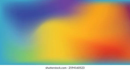 Smooth and blurry colorful gradient mesh background. Modern bright rainbow colors art